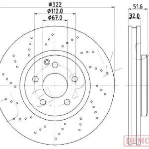 Tarcza hamulcowa JAPKO 600528C Obniżka ceny