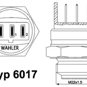 Cena promocyjna Przełącznik termiczny, wentylator chłodnicy BORGWARNER (WAHLER) 6017.95D