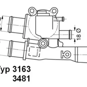 Okazja Termostat, płyn chłodzący BORGWARNER (WAHLER) 3481.88D
