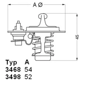 Okazja Termostat, płyn chłodzący BORGWARNER (WAHLER) 3498.88D