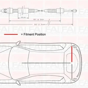 Cięgło, hamulec postojowy FAI AUTOPARTS FBC0114 Wyjątkowa oferta