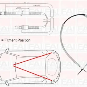 Cięgło, hamulec postojowy FAI AUTOPARTS FBC0115 Ostatnie sztuki