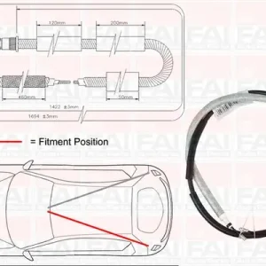 Cięgło, hamulec postojowy FAI AUTOPARTS FBC0116 Zniżka