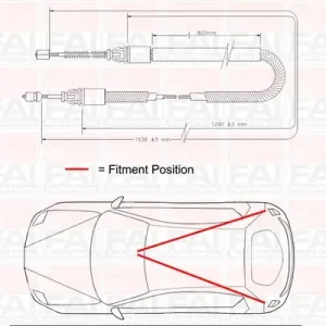 Cięgło, hamulec postojowy FAI AUTOPARTS FBC0117 Hit cenowy