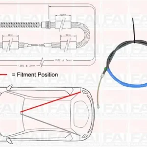 Cięgło, hamulec postojowy FAI AUTOPARTS FBC0124 Ograniczona ilość