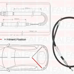 Cięgło, hamulec postojowy FAI AUTOPARTS FBC0133 Tylko do końca tygodnia