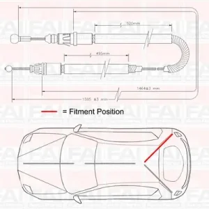 Cięgło, hamulec postojowy FAI AUTOPARTS FBC0134 Ostatnia szansa