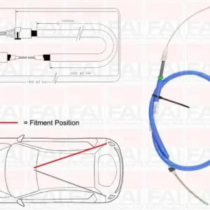 Cięgło, hamulec postojowy FAI AUTOPARTS FBC0143 Popularny