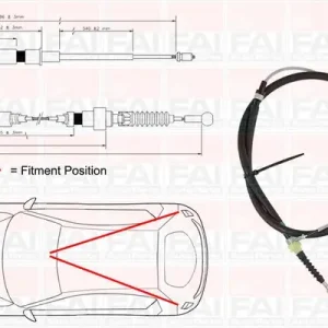 Cięgło, hamulec postojowy FAI AUTOPARTS FBC0154 Najlepsza cena