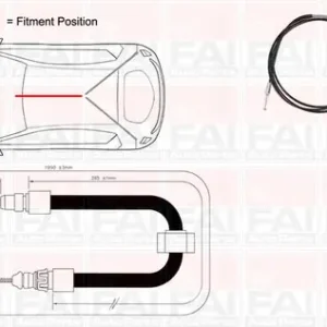 Cięgło, hamulec postojowy FAI AUTOPARTS FBC0166 Oferta limitowana