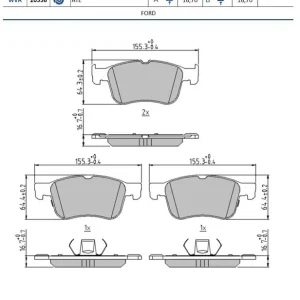 Zestaw klocków hamulcowych, hamulce tarczowe FOMAR FRICTION FO 002581 Taniej