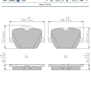 Zestaw klocków hamulcowych, hamulce tarczowe FOMAR FRICTION FO 011781 Kup teraz