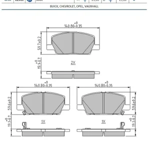 Tylko dziś Zestaw klocków hamulcowych, hamulce tarczowe FOMAR FRICTION FO 021481