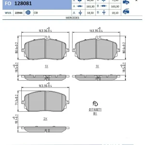 Zestaw klocków hamulcowych, hamulce tarczowe FOMAR FRICTION FO 128081 Szybka dostawa