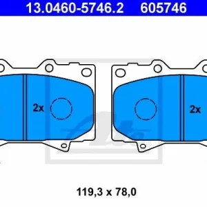Klocki hamulcowe ATE 13.0460-5746 446560230 Taniej