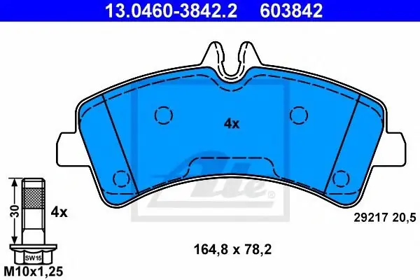 Klocki hamulcowe ATE 13.0460-3842 44208120 Nowość