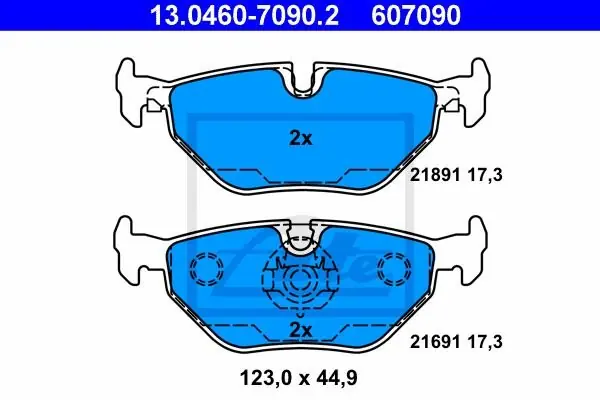 Klocki hamulcowe ATE 13.0460-7090 21691173 Wyjątkowa oferta