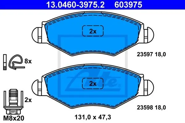 Promocja Klocki hamulcowe ATE 13.0460-3975 23205180