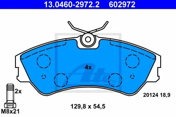 Klocki hamulcowe ATE 13.0460-2972 20124197 Darmowa dostawa