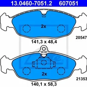 Klocki hamulcowe ATE 13.0460-7051 20547165 Wyjątkowa oferta